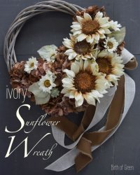 ivory Sunflower Wreath